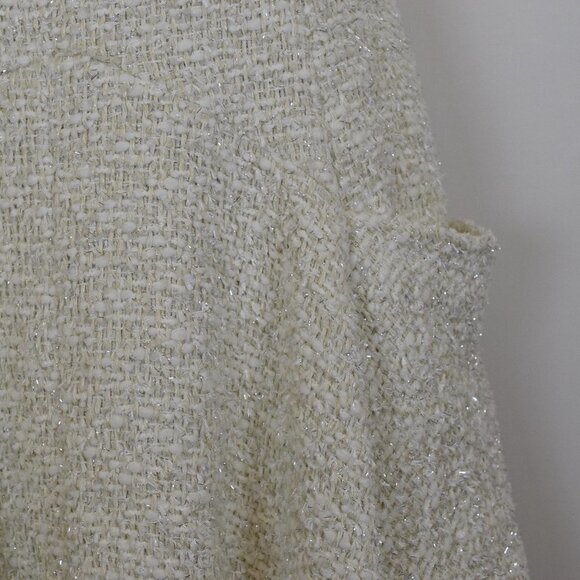 Theyskens' Theory Dystie Feckle Mini Dress 4 Ivory Boucle Tweed Fit And Flare - Picture 8 of 15